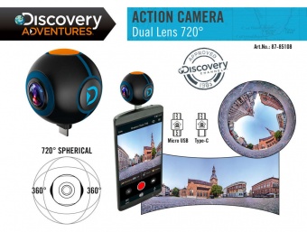 Экшн-камера Bresser Discovery Adventures HD (720°, Android)